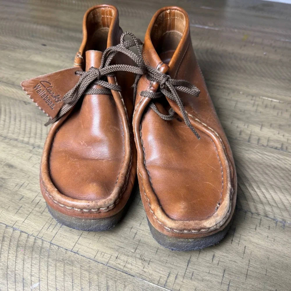 Clarks Originals Wallabees Men's Brown Leather Chukka Boots 7M‎